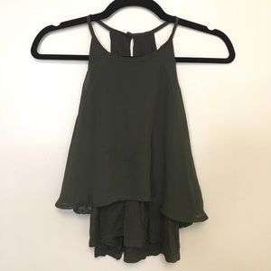 Flowy dark green tank